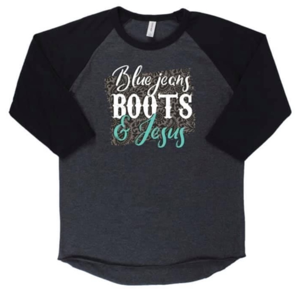 Blue jeans boots and Jesus